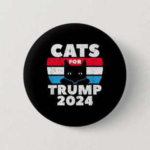 Katzen für die Wahl Trump 2024 Button