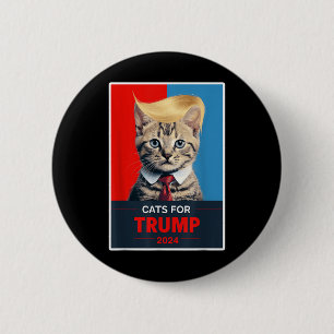 Katzen für die Wahl Trumps 2024 _1 Button