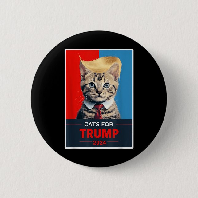 Katzen für die Wahl Trumps 2024 _1 Button (Vorderseite)