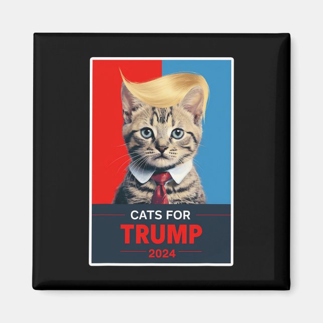 Katzen für die Wahl Trumps 2024 1 Magnet (Vorne)