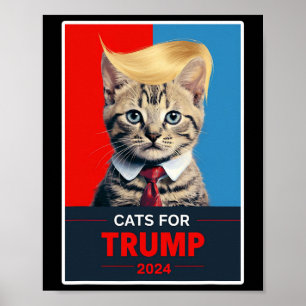 Katzen für die Wahl Trumps 2024 1 Poster