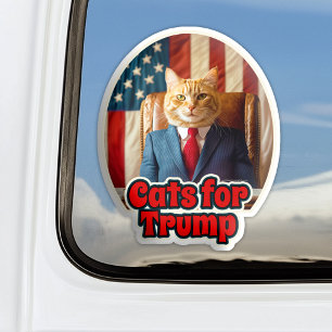 Katzen für Donald Trump 2024 Decal Bumper Aufkleber
