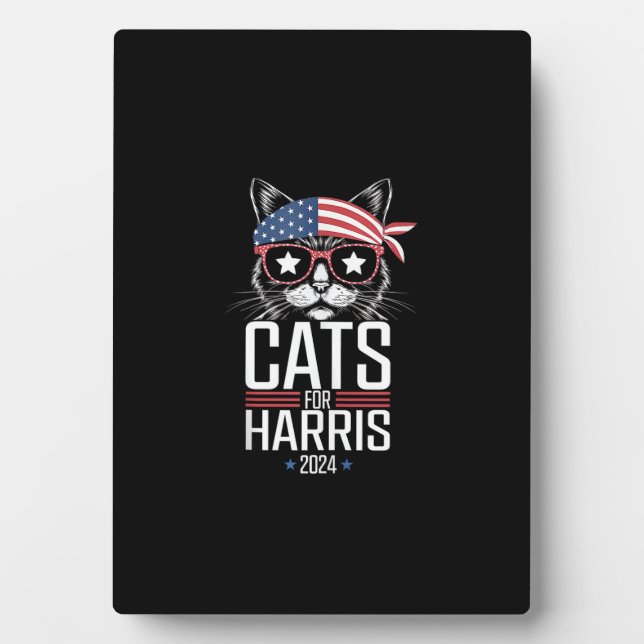 Katzen für Harris 2024 - Kamala Harris für Präside Fotoplatte (Vorderseite)