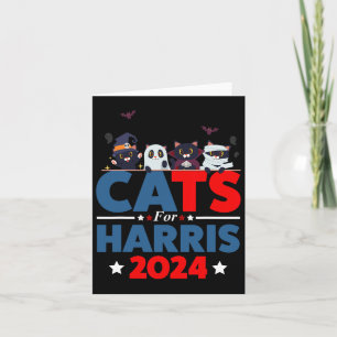 Katzen für Harris 2024 - Kamala Harris Halloween M Karte