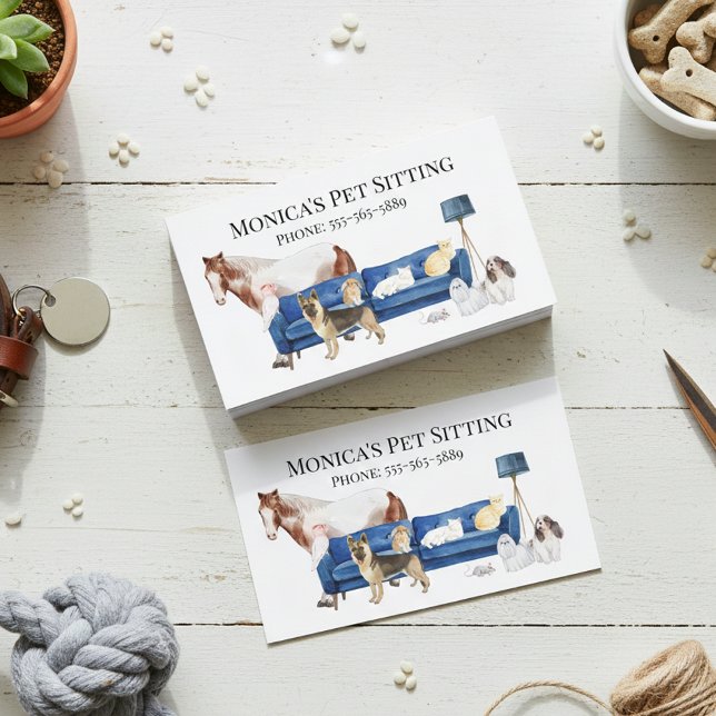 Katzen für Haustiere Schulung für Wasserfarben Visitenkarte (Von Creator hochgeladen)