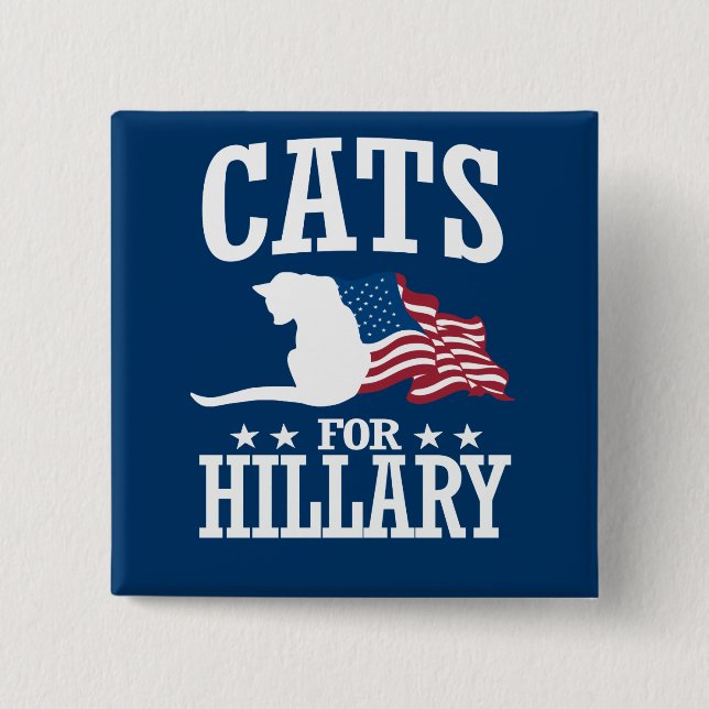 KATZEN FÜR HILLARY BUTTON (Vorderseite)