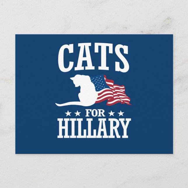 KATZEN FÜR HILLARY POSTKARTE (Vorderseite)