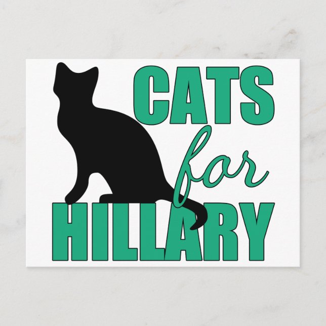 Katzen für Hillary Postkarte (Vorderseite)