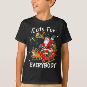 Katzen für jeden Santa Weihnachten Lustige Katze X T-Shirt