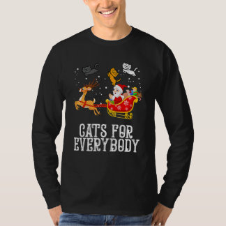 Katzen für jeden Santa  Weihnachten Pjs Xmas Katze T-Shirt