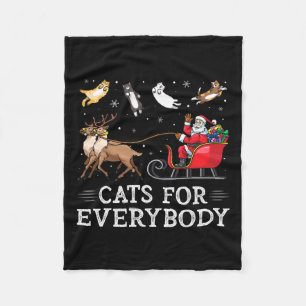 Katzen für jeden Weihnachts Cat Spaß Xmas Frauen S Fleecedecke
