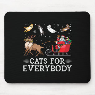 Katzen für jeden Weihnachts Cat Spaß Xmas Frauen S Mousepad
