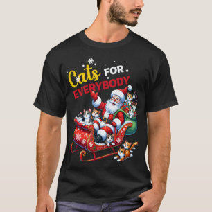 Katzen für jeden Weihnachtskatze Lustige Weihnacht T-Shirt