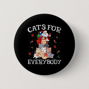 Katzen für jeden Weihnachtskatzenspass Weihnachten Button