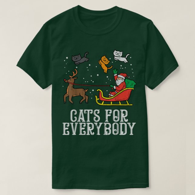 Katzen für jeden Weihnachtsmann Weihnachten Weihna T-Shirt (Design vorne)