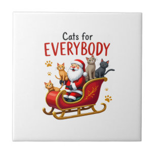 Katzen für jedermann Katze Weihnachten Hässlich We Fliese