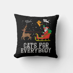 Katzen für jedermann Weihnachten Katze Lustig Frau Kissen