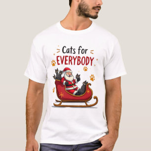 Katzen für jedermann Weihnachten Katze Lustig Xmas T-Shirt
