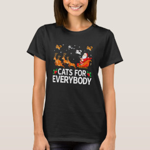 Katzen für Jedermann Weihnachts-Pyjamas Santa Schl T-Shirt