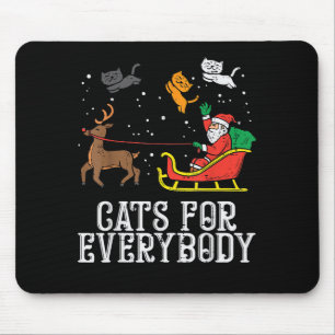 Katzen für jedermann Weihnachtskatze lustige Fraue Mousepad