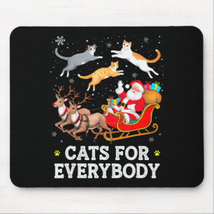 Katzen für jedermann Weihnachtskatze Lustige Weihn Mousepad