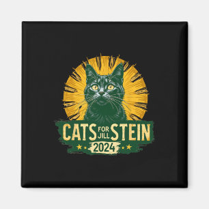 Katzen für Jill Stein für Präsident 2024 US Green Magnet