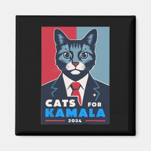 Katzen für Kamala Harris 2024 Präsident Magnet