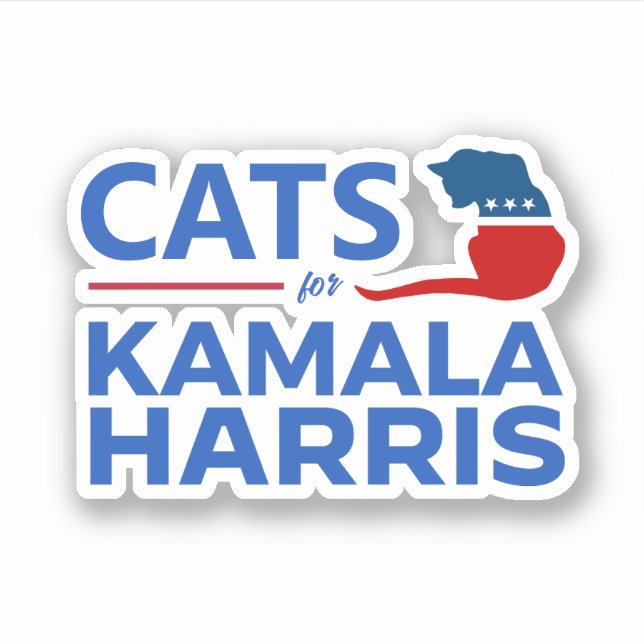 Katzen für Kamala Harris Aufkleber (Vorderseite)