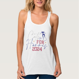 Katzen für Kamala Harris Präsident USA Wahl 2024 Tank Top