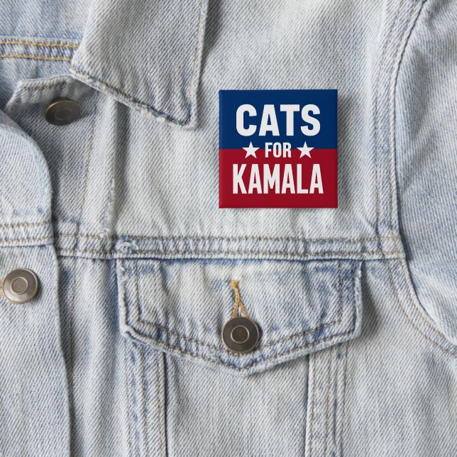 Katzen für Kamala-Kampagnenschaltfläche Button (Beispiel)