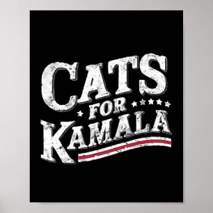 Katzen für Kamala Präsident Kamala-harris 2024 Kat Poster