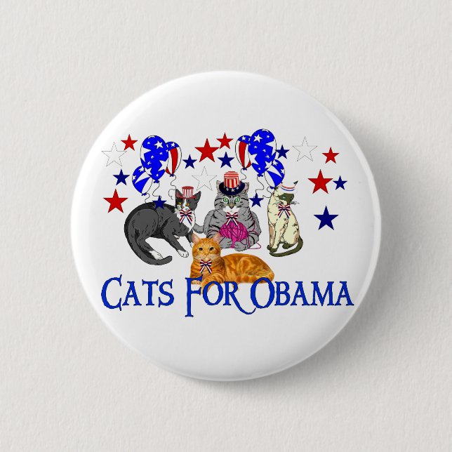 KATZEN FÜR OBAMA BUTTON (Vorderseite)