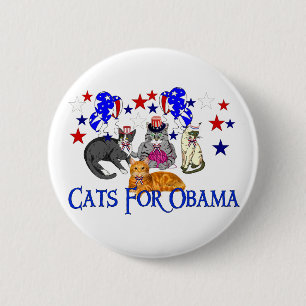 KATZEN FÜR OBAMA BUTTON
