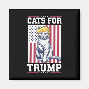 Katzen für Trump 2024 Abstimmung mit Präsident Don Magnet