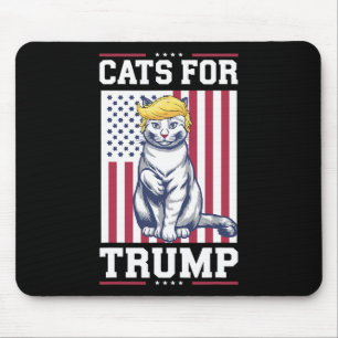 Katzen für Trump 2024 Abstimmung mit Präsident Don Mousepad
