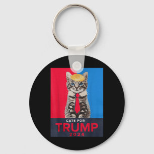 Katzen für Trump 2024 Funny T-Shirt für Vance Trum Schlüsselanhänger