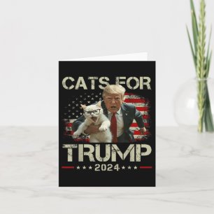 Katzen für Trump 2024 Funny Vote for Trump - Katze Karte