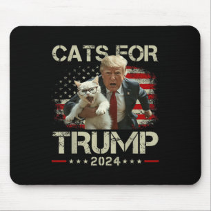 Katzen für Trump 2024 Funny Vote for Trump - Katze Mousepad