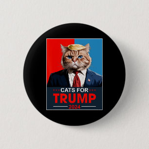 Katzen für Trump 2024 Funny Vote für Trump Katzen Button