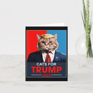 Katzen für Trump 2024 Funny Vote für Trump Katzen Karte