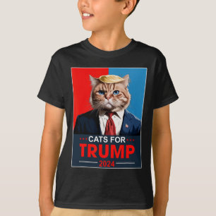 Katzen für Trump 2024 Funny Vote für Trump Katzen  T-Shirt