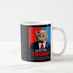 Katzen für Trump 2024 Lustig für Trump stimmen Kat Kaffeetasse