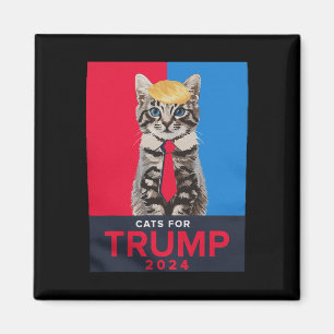 Katzen für Trump 2024 Lustiger Schrei für Vance Tr Magnet