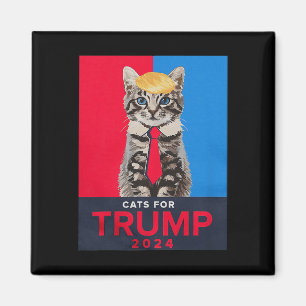 Katzen Für Trump 2024 Lustiges Oberteil Für Vance  Magnet