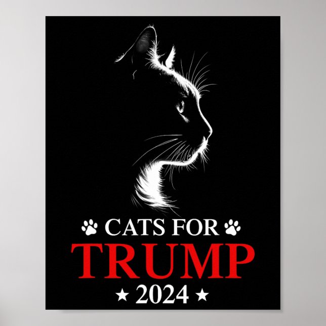 Katzen für Trump 2024-Wahlen machen Katzen wieder  Poster (Vorne)