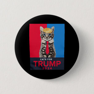 Katzen für Trump 2024 Witziges T-Shirt für Vance T Button