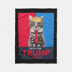Katzen für Trump 2024 Witziges T-Shirt für Vance T Fleecedecke
