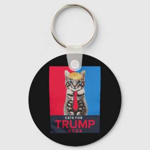 Katzen für Trump 2024 Witziges T-Shirt für Vance T Schlüsselanhänger