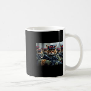 Katzen für Trump Mega Army American Flag Patriotic Kaffeetasse