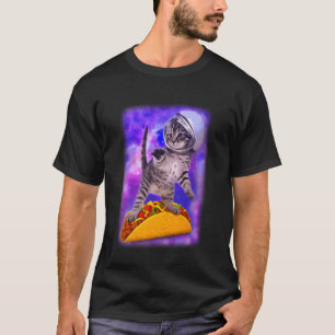 Katzen-Galaxie-Fliegende-Tacos-Weltraum-Kitty-Aben T-Shirt